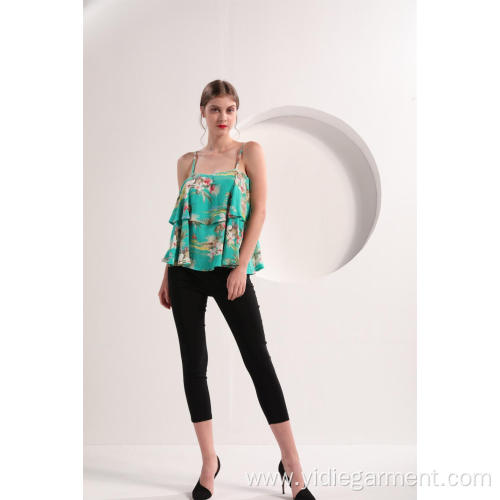 Smocked Cropped Tube Top Women's Tiered Floral Print Top Supplier